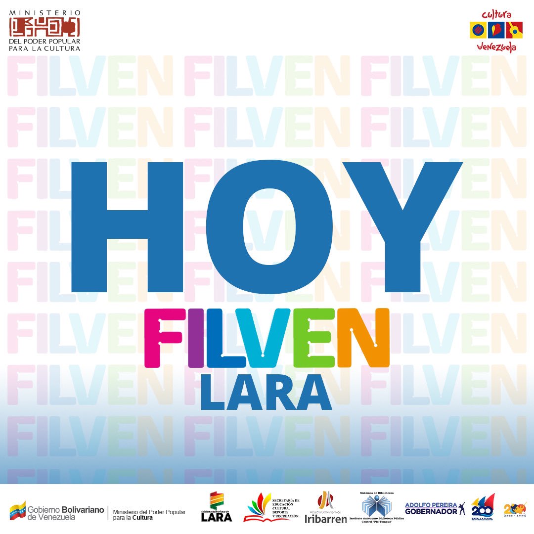 ¡Ah, mundo!

Hoy #27Jul se inaugura Filven-Lara.

#LeerDescoloniza
#Venezuela
#FelizJueves