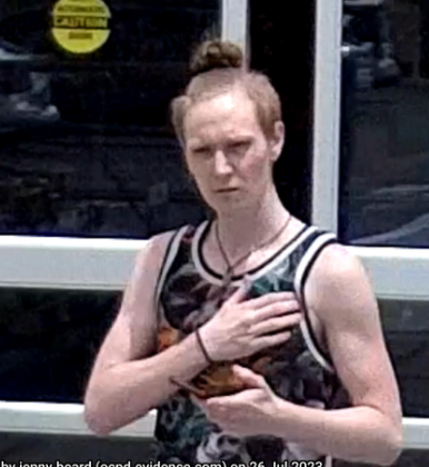 OKCPD's tweet photo. This individual is wanted in connection with a shoplifting case, where over $1,000 in merchandise was stolen from Walmart (I-44/SW 104th Street). If you have any info, your tip to Crime Stoppers could lead to a cash reward! 405.235.7300/www.okccrimetips.com. Case # 23-47885 https://t.co/cC9U2yzdEZ