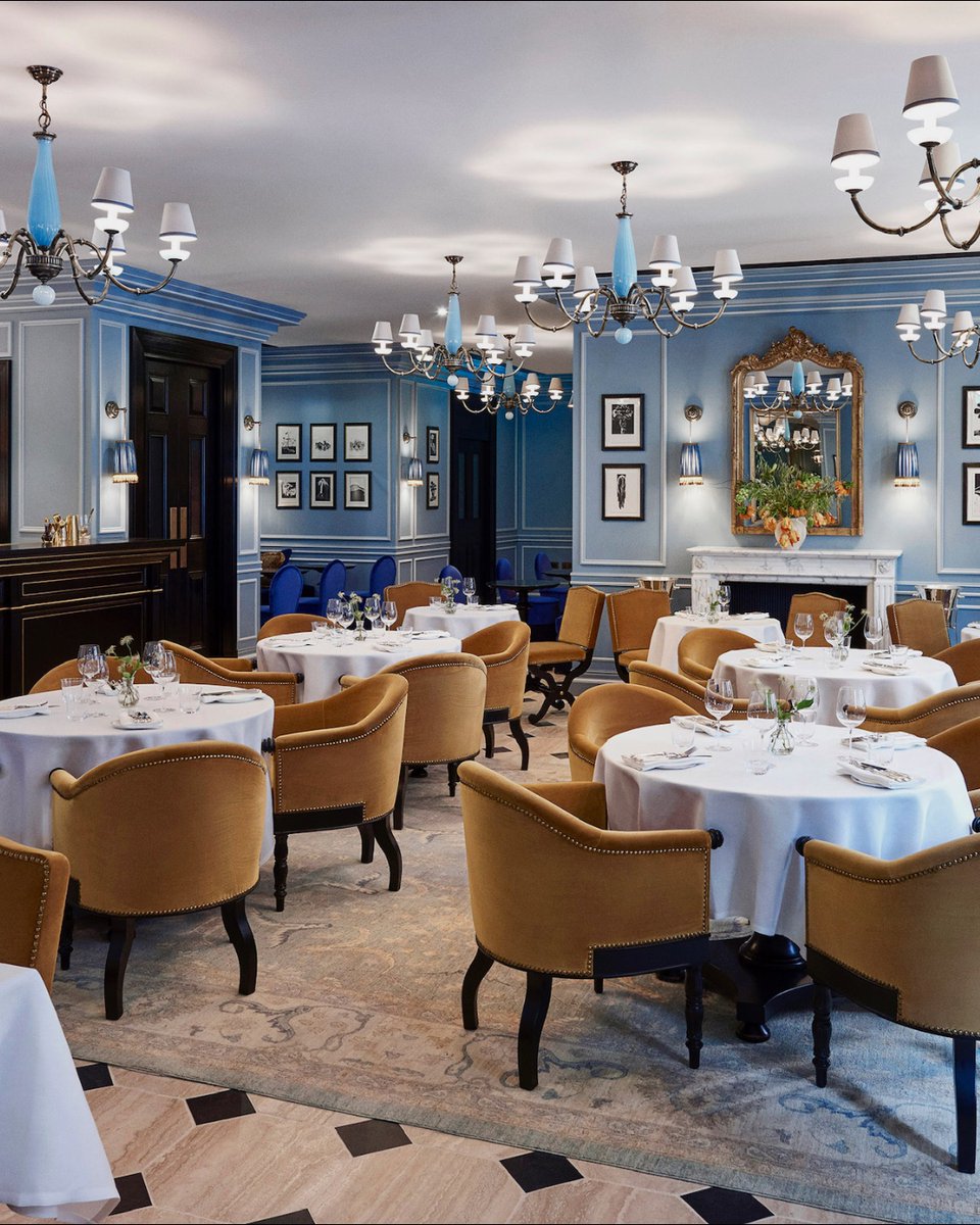 Love seeing <a href="/the22/">The 22</a>.london listed as the top hotel in London by @condenasttraveller. It’s my favourite place for lunch (and dinner) where the cool blue palette feels summery fresh.