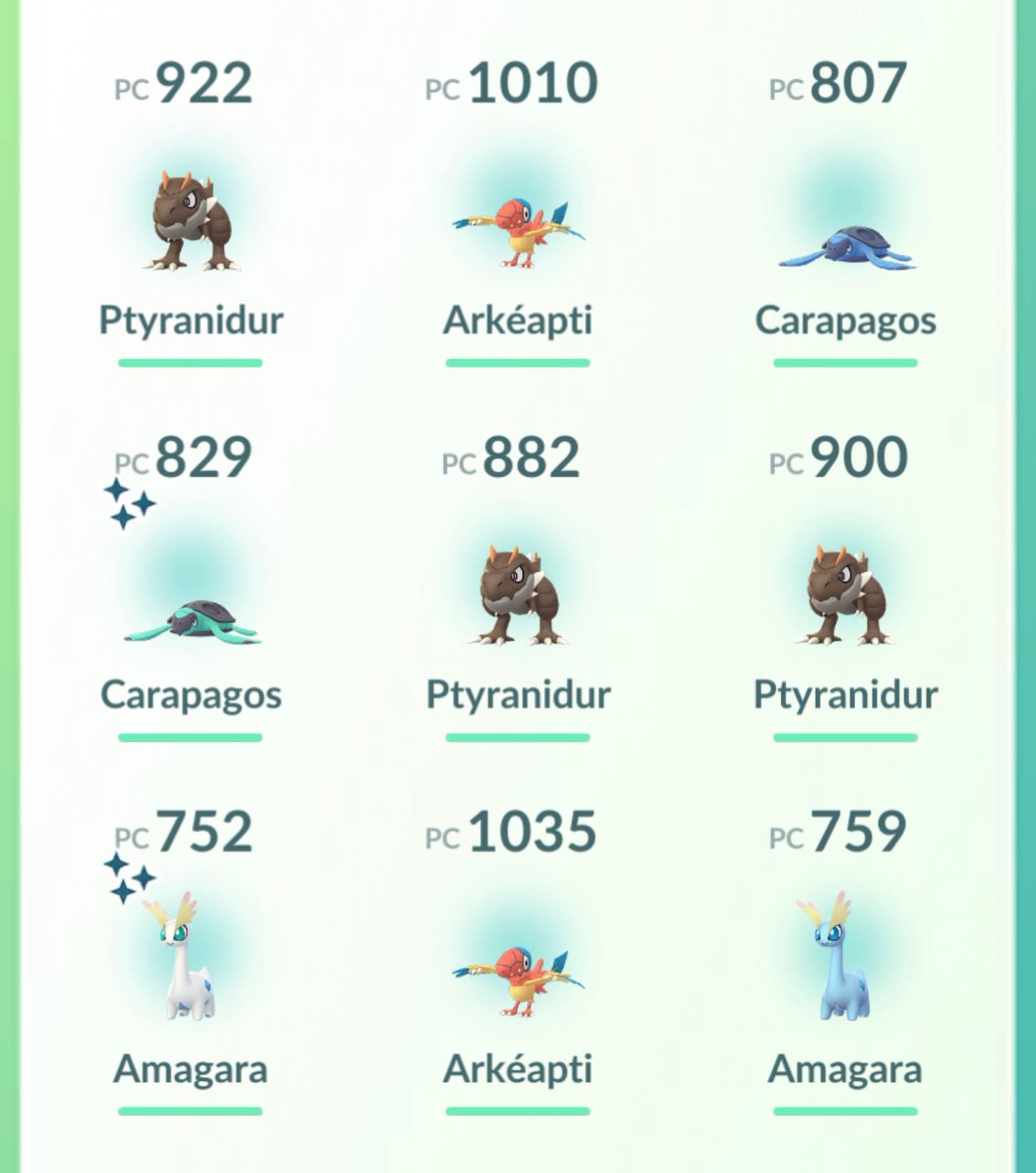 cedman2412's tweet photo. 1ère série d’œufs 😁😁
#PokemonGO #shinyegg https://t.co/RxzPZCPIWf