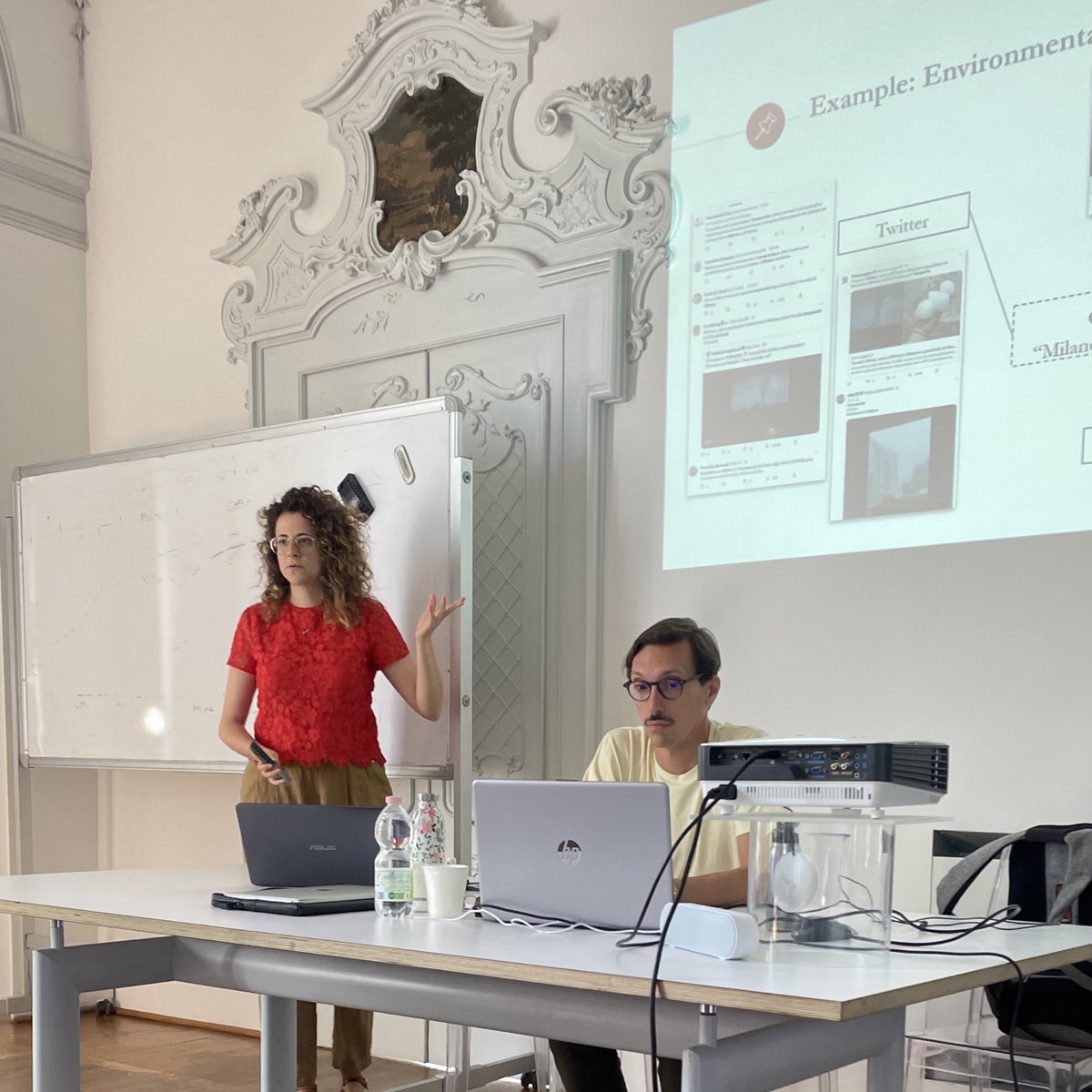 belisagiorgis's tweet photo. Cross-platform analysis & Data visualisation, with Giulia Giorgi (@GiuliaGiorgi14) and Alessandro Gandini (@afrontiercity) at @dmcsschool #dmcs23 https://t.co/Rm0S2ypJ7T