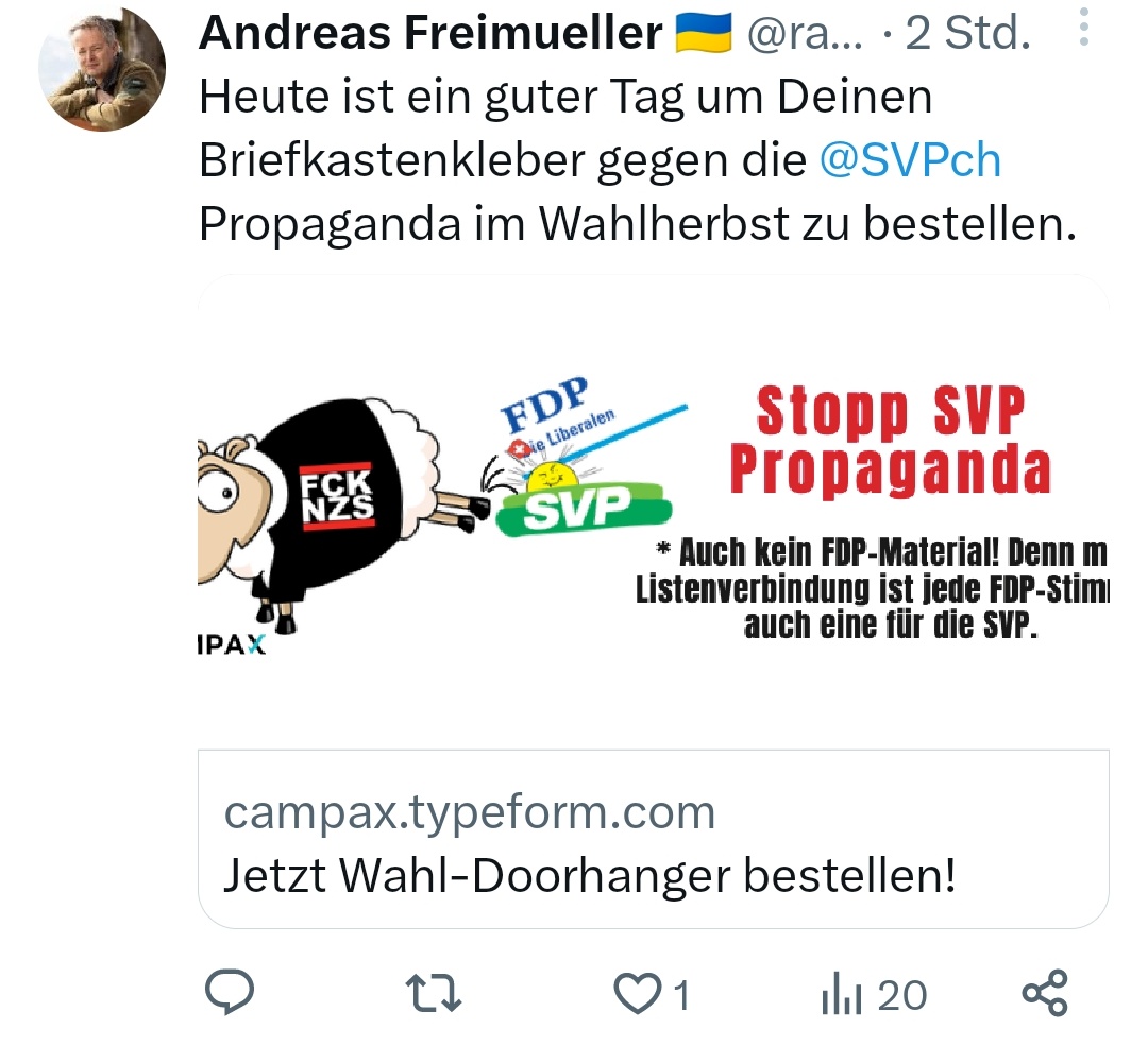 JehudaSpielman's tweet photo. Liebe @campaxorg, bin ich (FDP-ler und Nachkomme von Holocaustopfern) auch ein Nazi?

Gaht's no? @rasgariwat https://t.co/EatrPFB3In