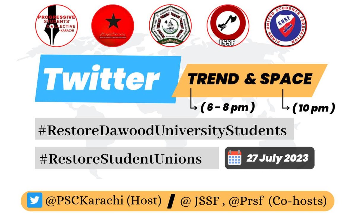 ShahidBlaoch's tweet photo. شاگرد جدوجهد زنده آباد
#RestoreDawoodUniversityStudents
#RestoreStudetUnions 
#RemoveVCSamreenAsim
#DUET_Under_Fascism https://t.co/we2i4SNVGU