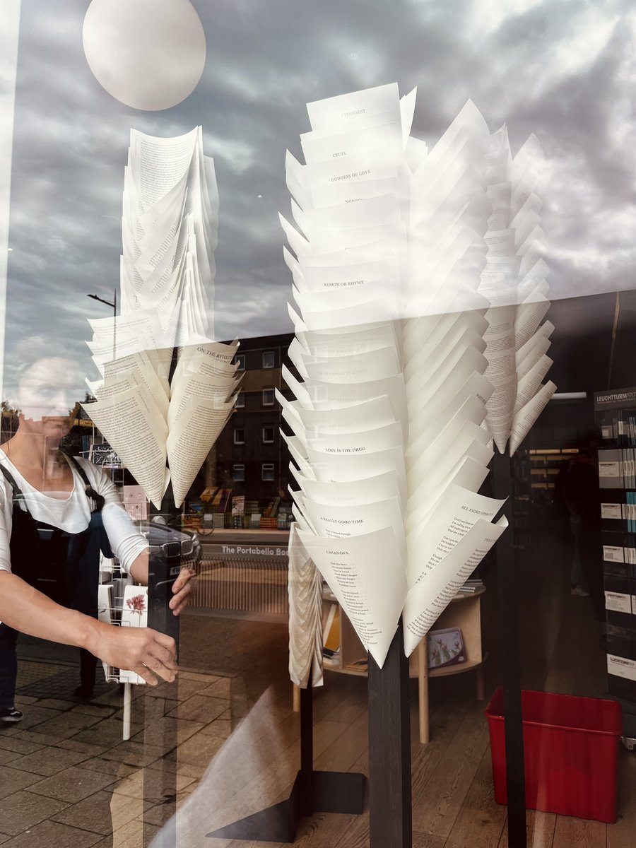 PortyBooks's tweet photo. Thanks so much to amazing artist Jana Middleton for visiting us and creating this installation to celebrate our fourth birthday! You can see her work in our shop throughout August and read more about it in-store and on our Instagram! 📚🎉 https://t.co/2UyM3AMOZB