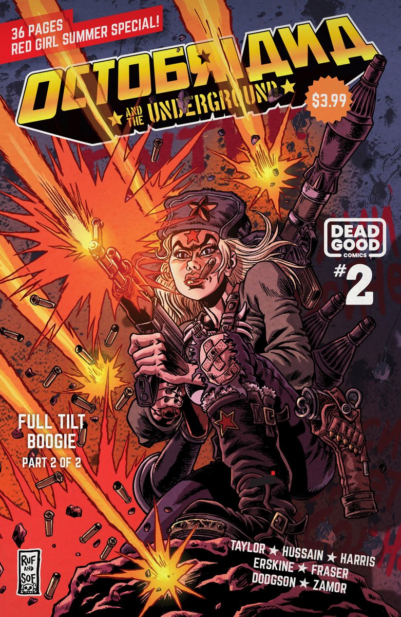 OctobrianaComic's tweet image. ⚡️ On Sale 16 August! ⚡️

The climatic conclusion of @OctobrianaComic Full Tilt Boogie #2 is almost here!

W: @stoonami @tamoorh
A: @nstevenharris @garyerskine @simonfraser
C: @YanickPaquette @RUFUS_DAYGLO @SofieDodgson

#Octobriana #FullTiltBoogie #RedGirlSummer