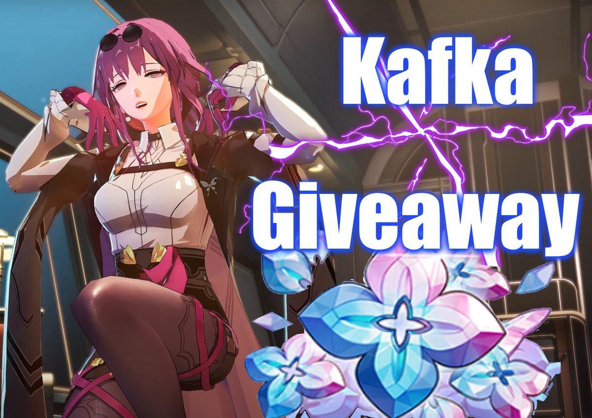 Kafka GIVEAWAY     

3 WINNERS:  
♡ 1st place: 3280 Oneiric Shards
♡ 2nd place: 1980 Oneiric Shards
♡ 3rd place: Supply Pass 

Rules:   
♡ RT + Like   
♡ Follow Me + Notifications On  
♡ Reply "Kafka"    

Ends 14 August 
#Kafka #honkaistarrail