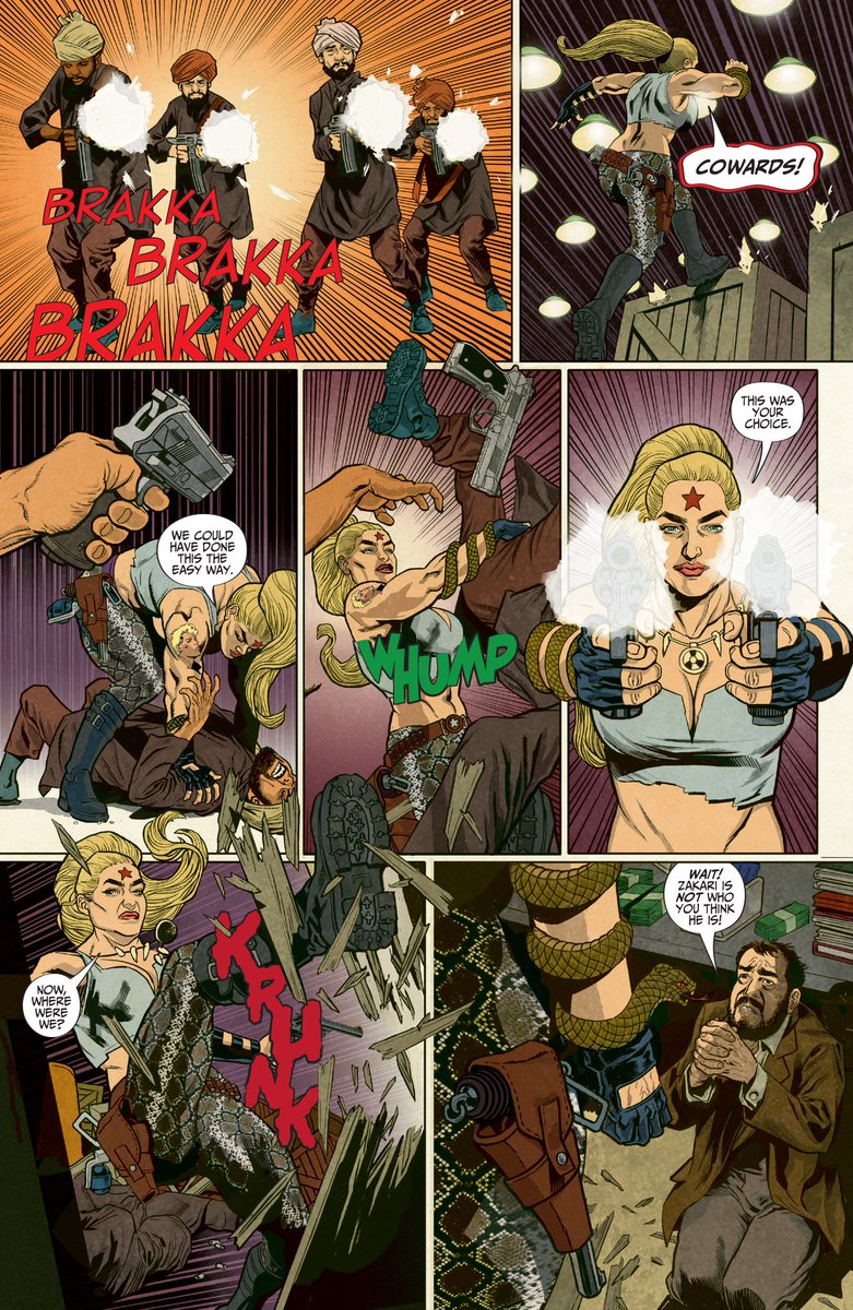 OctobrianaComic's tweet image. ⚡️ On Sale 16 August! ⚡️

The climatic conclusion of @OctobrianaComic Full Tilt Boogie #2 is almost here!

W: @stoonami @tamoorh
A: @nstevenharris @garyerskine @simonfraser
C: @YanickPaquette @RUFUS_DAYGLO @SofieDodgson

#Octobriana #FullTiltBoogie #RedGirlSummer