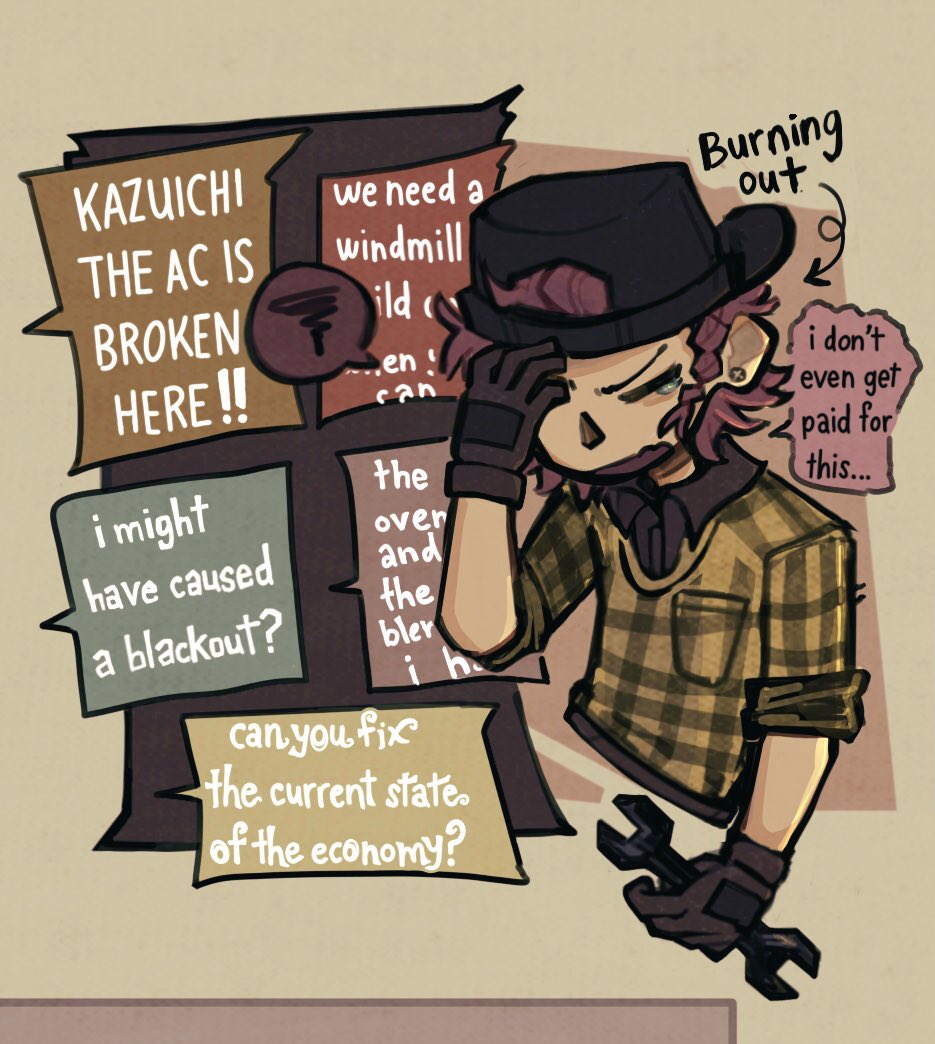 cozytowns's tweet photo. handyman woes
_____________________________
#danganronpa #kazuichi #soda #or #souda #sdr2 #dr2 https://t.co/XUMGECHWyu
