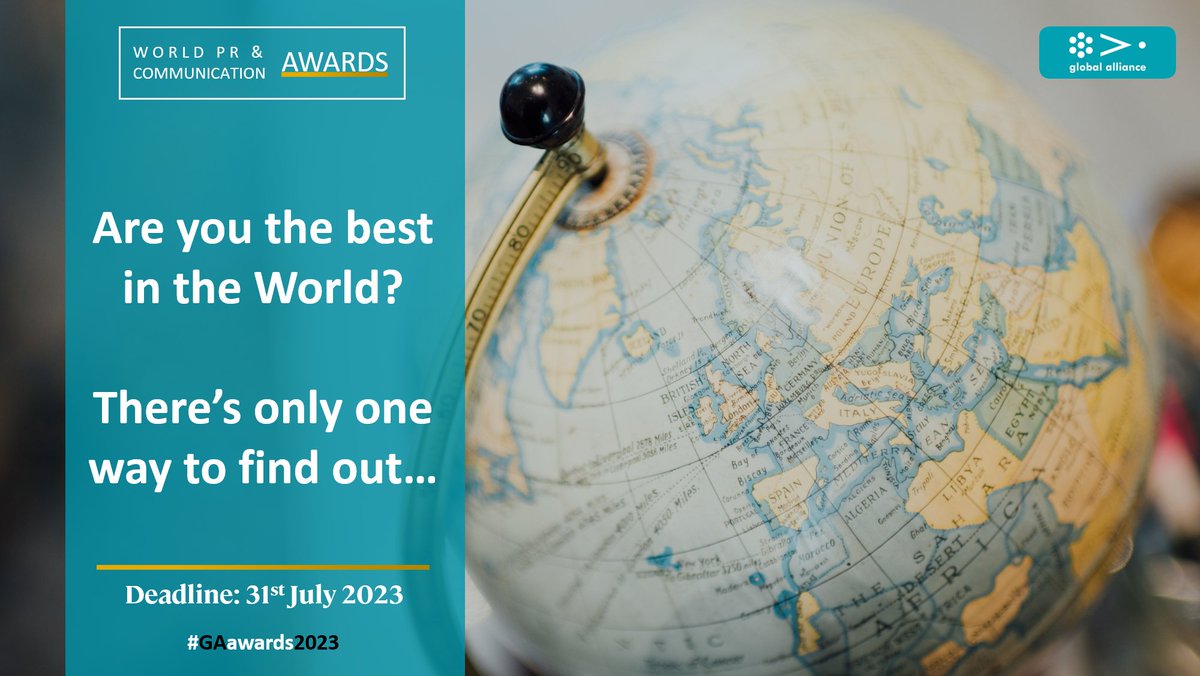 🌍Don't miss out! 🏆Submit your PR &amp; Communication campaign now! 🚀 Get global recognition at the World Public Relations &amp; Communication Awards. ⏳Deadline: July 31, 2023. 📅Last chance to shine! 💫Full details: bit.ly/471epTe
