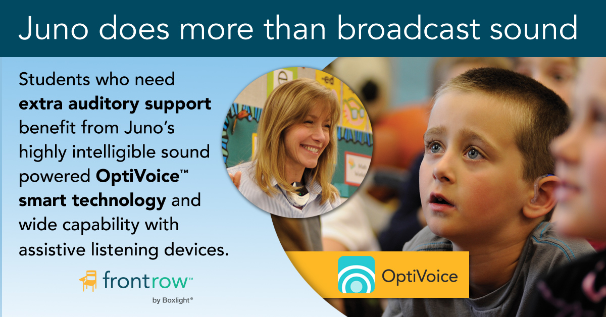 gofrontrow's tweet photo. Do some of your #students need extra support when it comes to hearing instruction clearly? Ensure that they can get the auditory support they need with #JunoSystems.
Learn more: https://t.co/AwSl8G6FRH
#classroomaudio #studentlearning #accessibility #classroomtech @boxlightinc https://t.co/1lCKLxE7rr