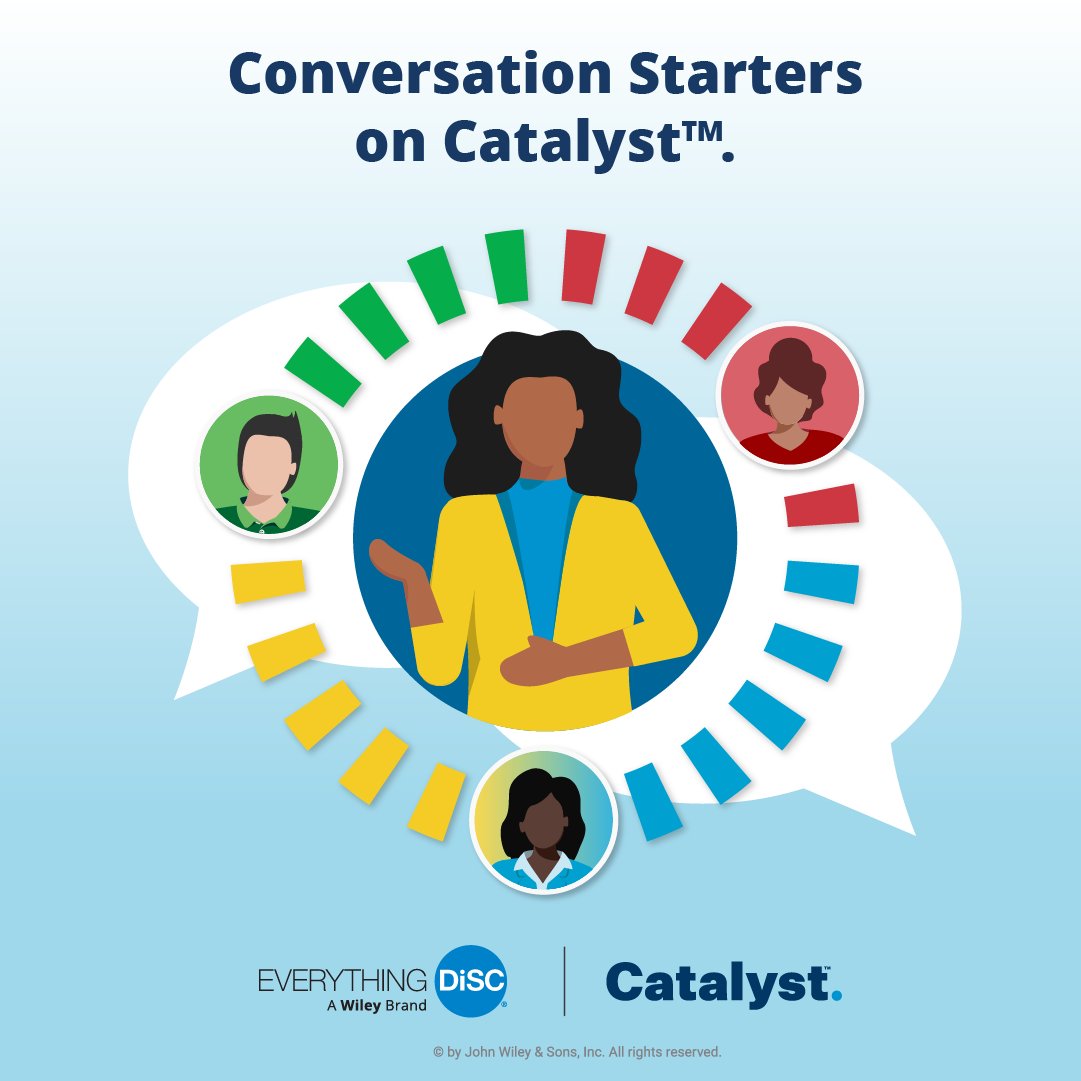 Introducing Conversation Starters on Catalyst™! 

By combining DiSC with discussion prompts, this feature helps your team discuss their differences openly and discover ways to overcome obstacles that hinder their performance. #DiscProfile #EverythingDisc #ConversationStarters