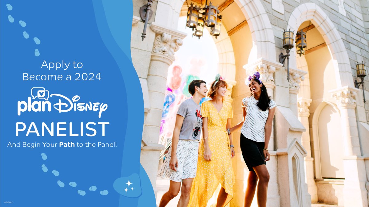 plandisney's tweet photo. The search is on! 🎉 Apply to become a 2024 planDisney panelist and begin your journey to help others plan their next Disney vacation. ✨ Applications will open at noon ET August 1, so mark your calendar and stop by https://t.co/LxYZIfioUy for more details! #planDisneySearch 💬 https://t.co/JfMhaZIQuA