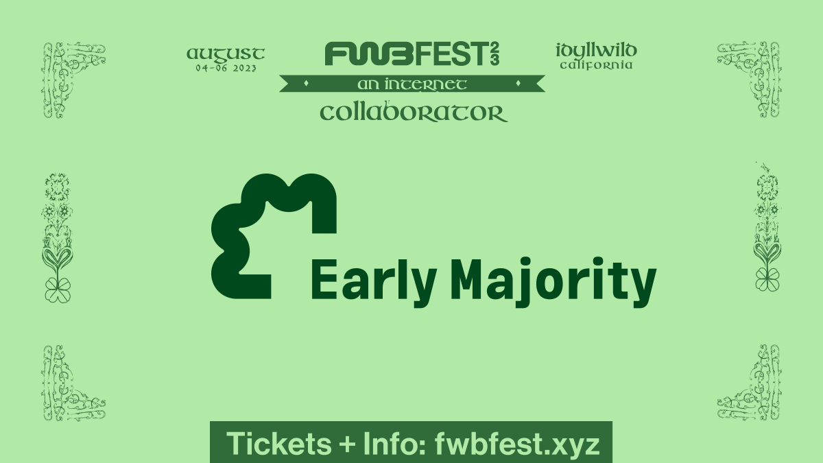 earlymajority's tweet image. Only here with the big news: we're popping up at FEST!

Since the following badges have sold out (@FWBtweets @seedclubhq @cabindotcity @dirtyverse), swing by to see us while rocking one to get a FREE HUG and maybe a gift (while supplies last).