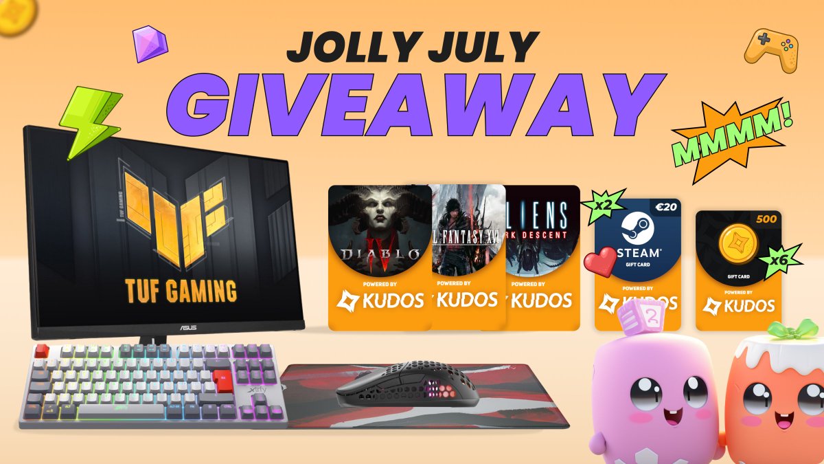 kudosreward's tweet image. Sign up for our Jolly July giveaway and get a chance to win ASUS TUF gaming vg249 epic monitor or a brand new XTRFY keyboard!
There are only a few days left of the giveaway so don't wait around - sing up today!
👉 buff.ly/44x34bu 

#kudosgiveaway #summergiveaway #freebies