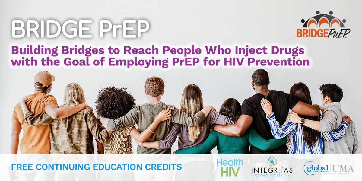 The “BRIDGE PrEP” initiative aims to educate and motivate clinicians and other providers working in substance use disorder (SUD) centers to increase their clients’ awareness of and access to #PrEP. Sign up for this on-demand module here: healthhiv.org/training/bridg…