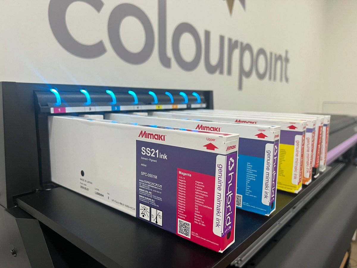 ColourPointSE1's tweet photo. We’ve added a Mimaki CJV150-130 Printer/Cutter to our lineup. Configured with CMYK + white and orange ink, to produce vivid colours and the ability to print onto clear vinyl. 

#DigitalPrint #LargeFormatPrinting #Bermondsey #Colourpoint #LondonSE1 #ExhibitionGraphics #Printing https://t.co/UhHPNMPGfg
