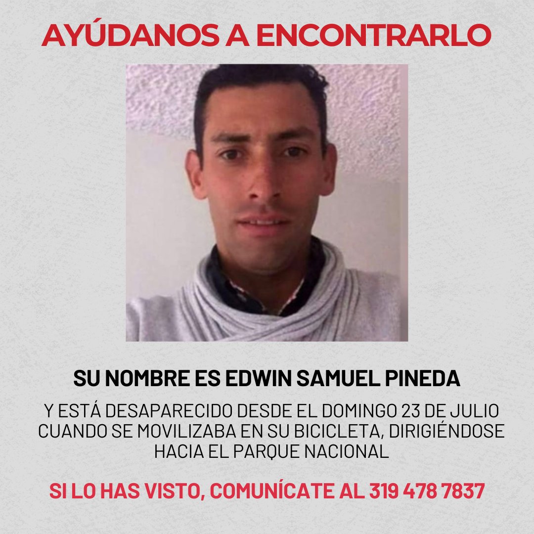 fedecoltenis's tweet photo. 🚨 Edwin Samuel Pineda es entrenador de la @LigaTenisBogota y está desaparecido desde el pasado domingo

🙏 Cualquier información es vital para su búsqueda https://t.co/CoewW6BKNt