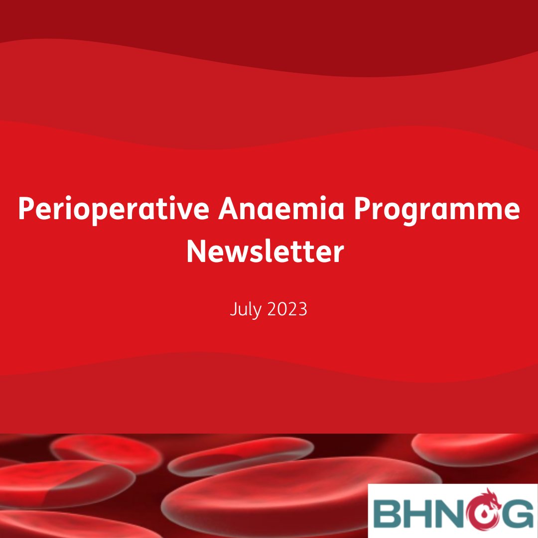 📣Preoperative anaemia programme is celebrating progress across Wales📣

🩸The BHNOG Preoperative Anaemia Programme Newsletter highlights ongoing #PatientBloodManagement work across Wales supporting #SHOTUK2023 key recommendations 

Read on: rb.gy/mgrg1