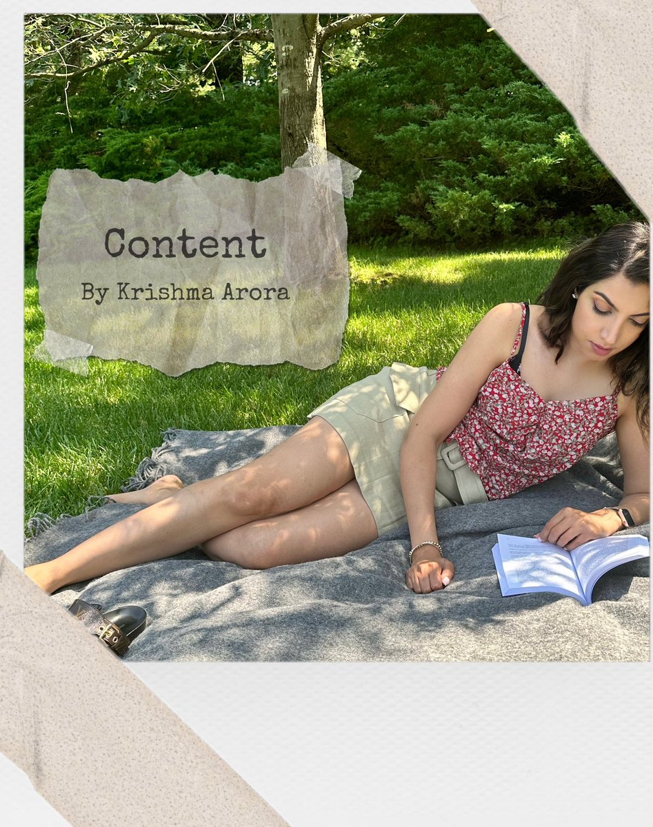 krishmawrites's tweet photo. Content 
The feeling of contentment is like no other 
It takes a heap of gratitude 
An ounce of reflection stirred with a splash of awe
A dash of Self-love
And with these ingredients the recipe of 
Life’s dance…  
By Krishma Arora
#poetrytwitter #poetrycommunity #poet #desi https://t.co/sLyMh3J3dy