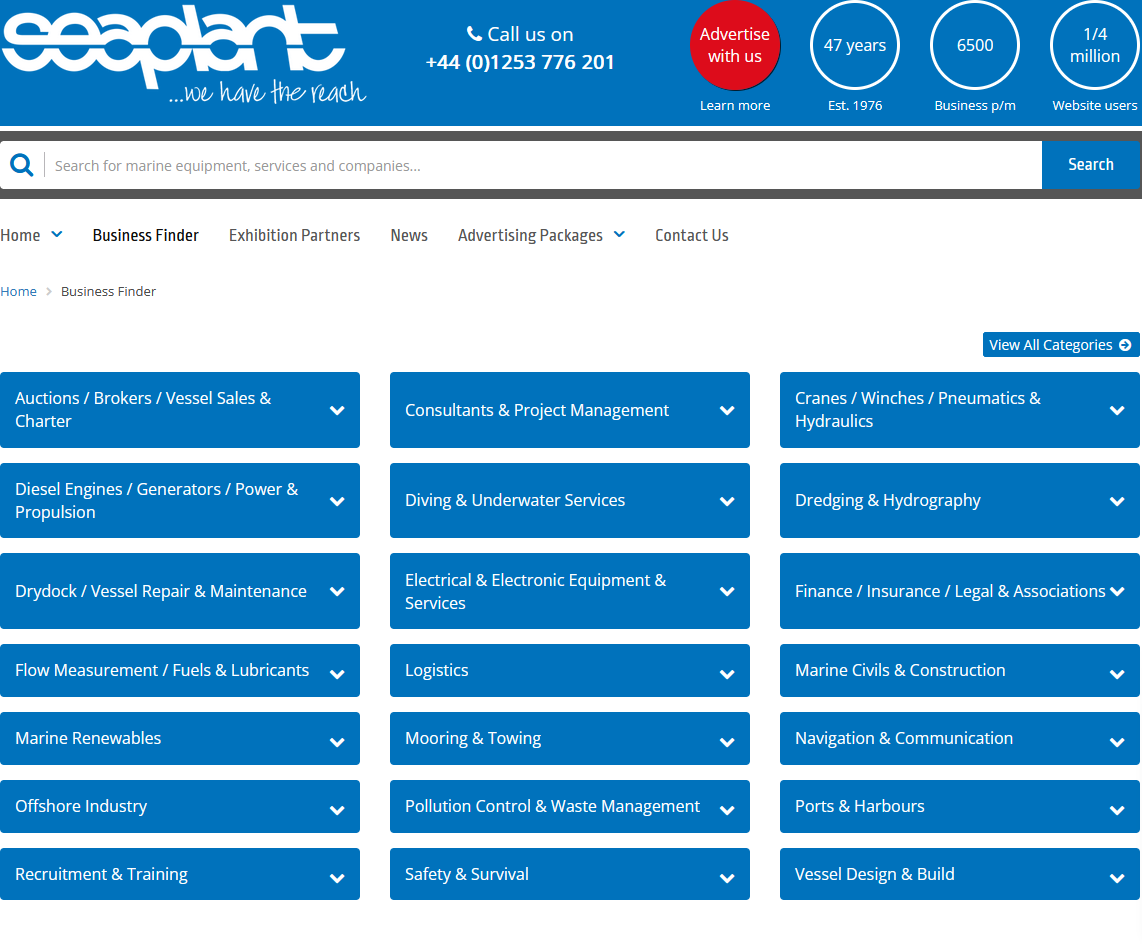 Check out seaplant.com business finder for all your On and Offshore companies.