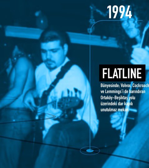 istnightproject's tweet photo. Beyoğlu'nun sahildeki diğer yarısı Ortaköy. Ortaköy'ün gece hayatına dair akıllarda kalanların çoğunun öznesi: Flatline
Dar kapısının ardında sahnede büyüyen isimler arasında olan Kaan Tangöze'nin vokal olduğu Mad Madame, Flatline'in en bilinen gruplarından biriydi. https://t.co/HJ8g1JNRWZ