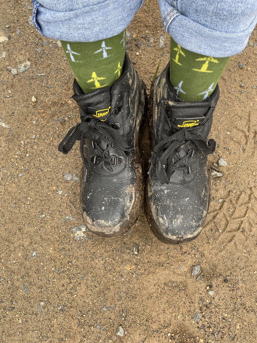 Name a better pair of socks for filming the <a href="/RippleEnergy/">Ripple</a> wind turbine arrivals