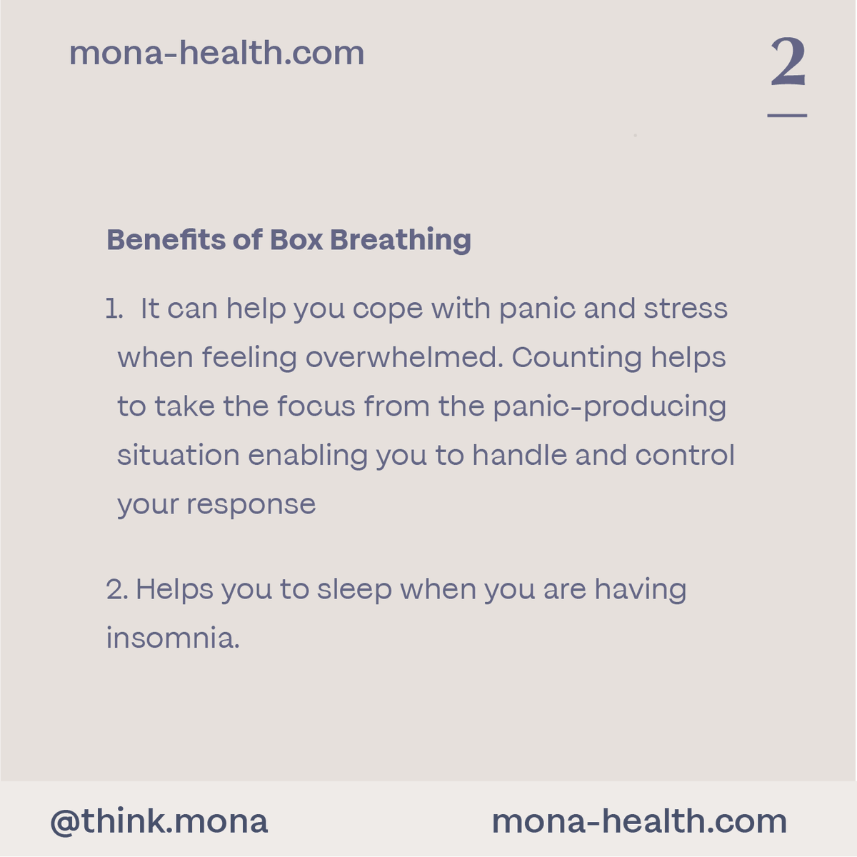 thinkmona's tweet photo. Box breathing is an everyday practice that can help cope with stress. 
#stressawareness #selfcare https://t.co/fQIiEJNTTo