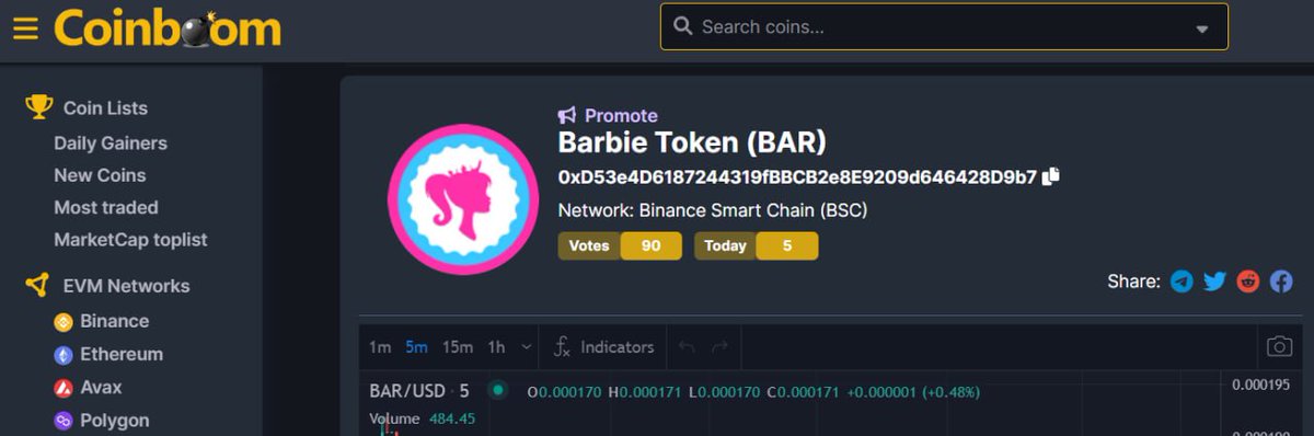 Barbie_token's tweet photo. ➡️ Barbie Token is now available on CoinBoom! ⬅️

Follow the $BAR chart wherever you want!

😀 $BAR on CoinBoom: https://t.co/sPm5GZjlde

#BarbieMovie #BarbieTheMovie #BarbieToken https://t.co/9ccG9IFUwk