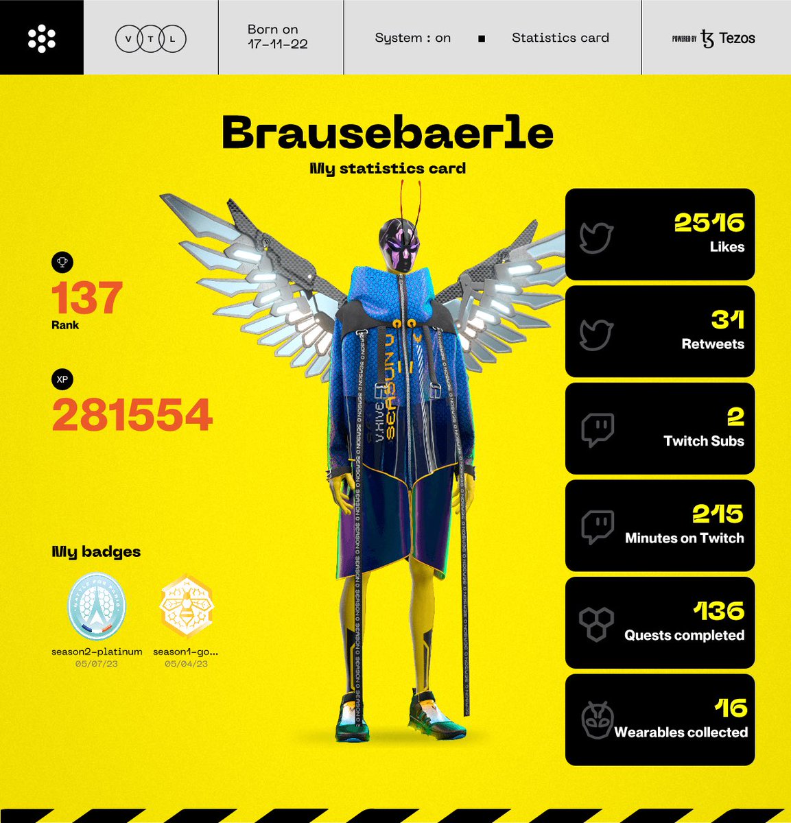 Brausebaerle's tweet photo. @VitalityHive #VHiveStats https://t.co/DANSY3tgtD