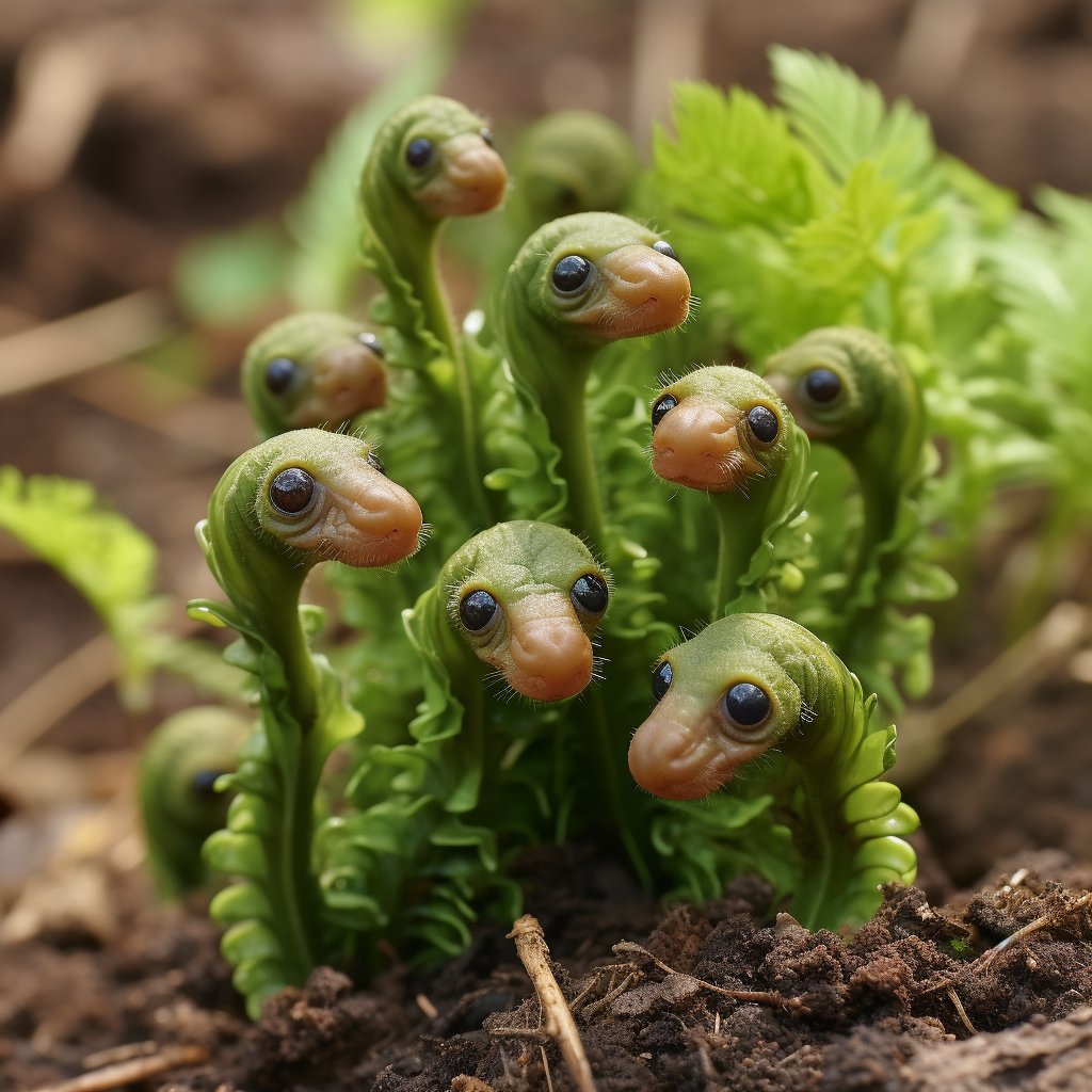 daichshunds's tweet photo. Little-Known Fake Fact:
Leptosporangiate dachshunds reproduce from spores (rather than flowers and seeds). Their coiled fiddleheads uncoil and expand first into fronds, then into dogs.
#Midjourney #AIDoctorMoreau #aiiFF #dailyFF https://t.co/L9uTB11YEu