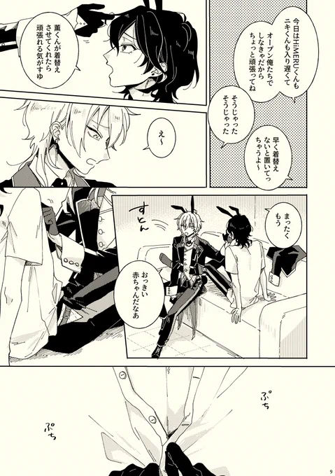 (2/2)
バニーボーイであるという設定はいかせてません
ウサギがイチャイチャしてる本です 