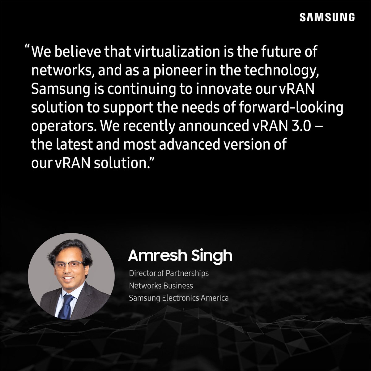 .<a href="/Samsung/">Samsung Electronics</a> is driving virtualization for #5Gnetworks with its cloud-native solutions offering #energysaving capabilities alongside its new #vRAN 3.0 solution and is collaborating with multiple vendors including <a href="/dishwireless/">DISH Wireless</a>, <a href="/DanJnsNYC/">Dan Jones</a> via <a href="/GoSilverlinings/">Silverlinings</a>.silverliningsinfo.com/5g/samsung-say…