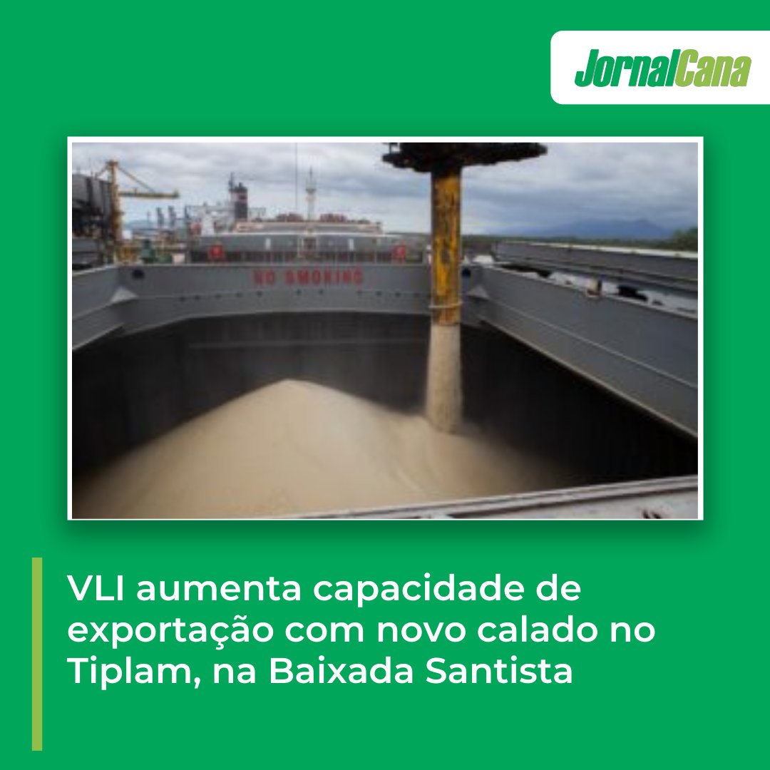 VLI aumenta capacidade de exportação com novo calado no Tiplam, na Baixada Santista

👉 mla.bs/ee8f0ad7

#exportação #tiplam #jornalcana #cananews #noticiadodia #canadeacucar #procana