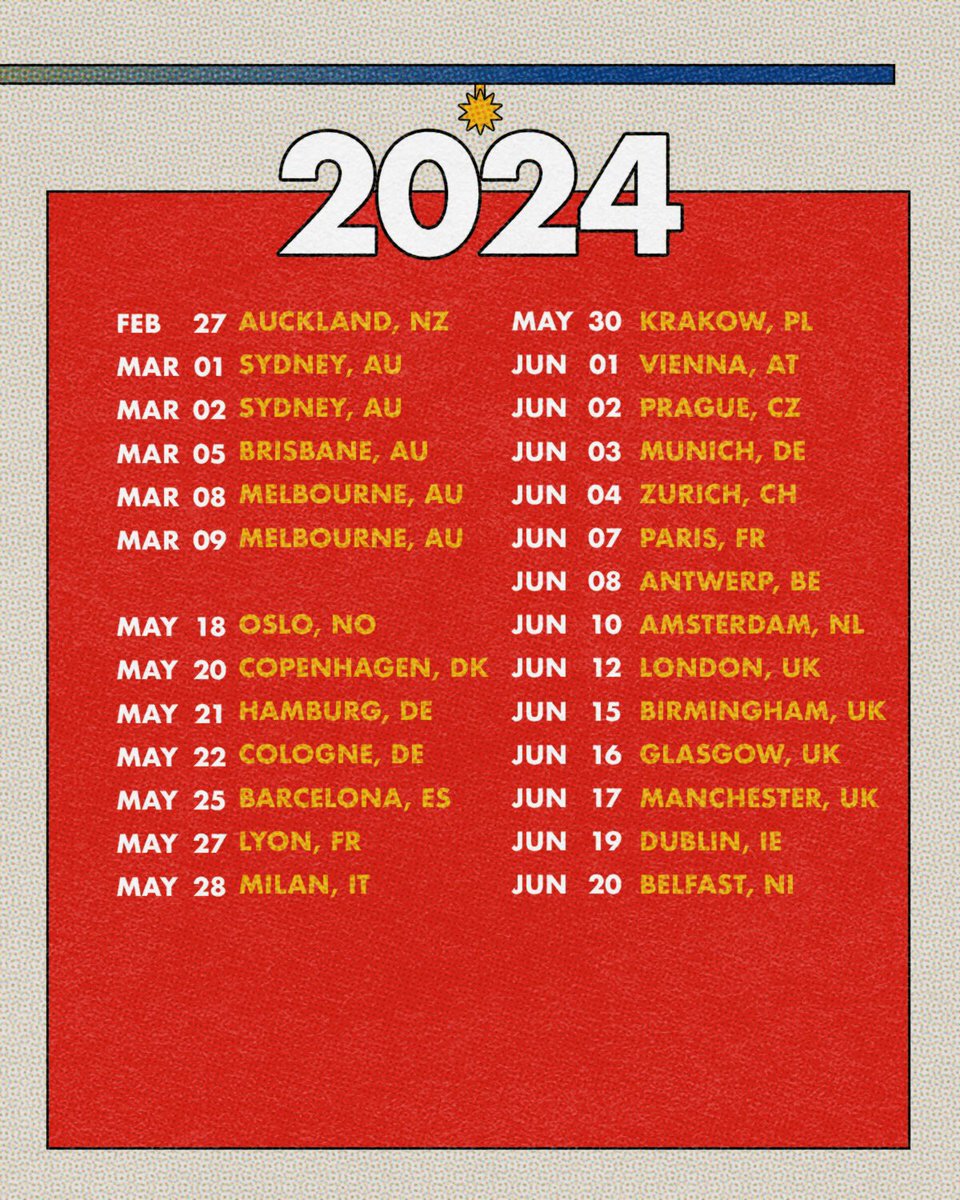 nickjonas's tweet photo. Here we go!! We are stoked to add more dates for THE TOUR in the US, Europe and making our way to Australia for the first time! For all North American shows you can now register for Verified Fan until July 31st at 10PM ET at https://t.co/b57w2Hs2cQ for your chance to purchase tickets.