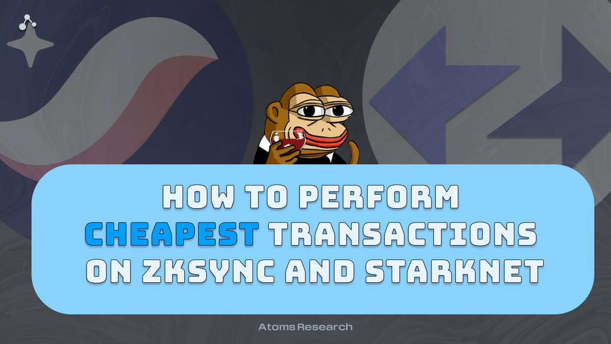 atoms_res's tweet photo. ⚡ How to perform cheapest transactions on zkSync &amp; StarkNet

If you want to get $ZKS and $STRK airdrop but don't want to spend a lot of money, this thread will help you

Increase transactions on zkSync &amp; StarkNet and airdrop chances with Dmail for just a few cents

🧵 https://t.co/hjMvn0J76d