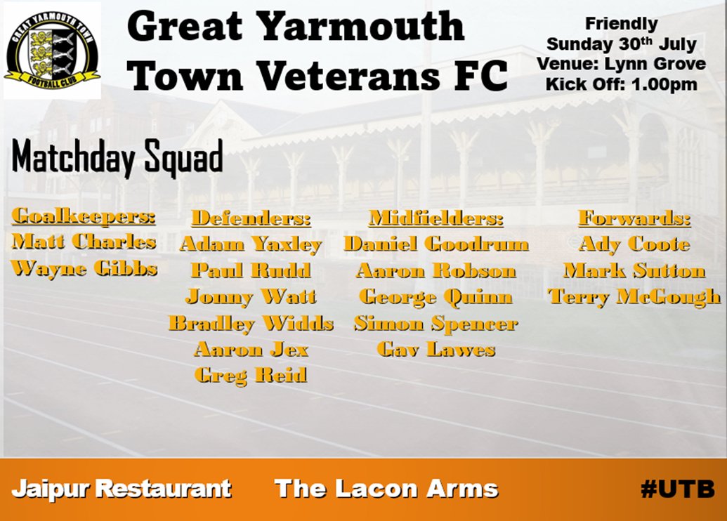 🔴Squad Announcement🔴

Very tough friendly vs <a href="/Bohemians__FC/">BohemiansFC</a> 1st team! Boh's are on a roll winning 2 from 2 vs <a href="/AnglianCom/">Fosters Solicitors Anglian Combination</a> sides. 
We are looking forward to this one!
Come down and support the bloaters 💪🟠⚫️
#Bloaters #UTB #PreSeason