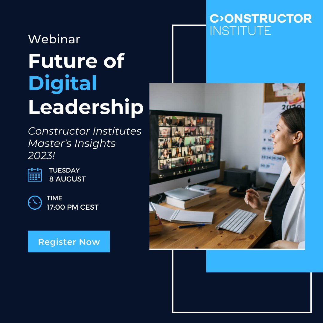 ConstructorInst's tweet photo. 📣Webinar   

Constructor Institute #Master's Insight 2023!  Mark your calendars for 8th August with Prof. Manuel Oriol, President, and Prof. Bertrand Meyer, Provost. Unveil the innovative aspects of our program for future digital leaders. 

➡️Register: https://t.co/9dDpmVnKlx https://t.co/NR3jm2tgu9