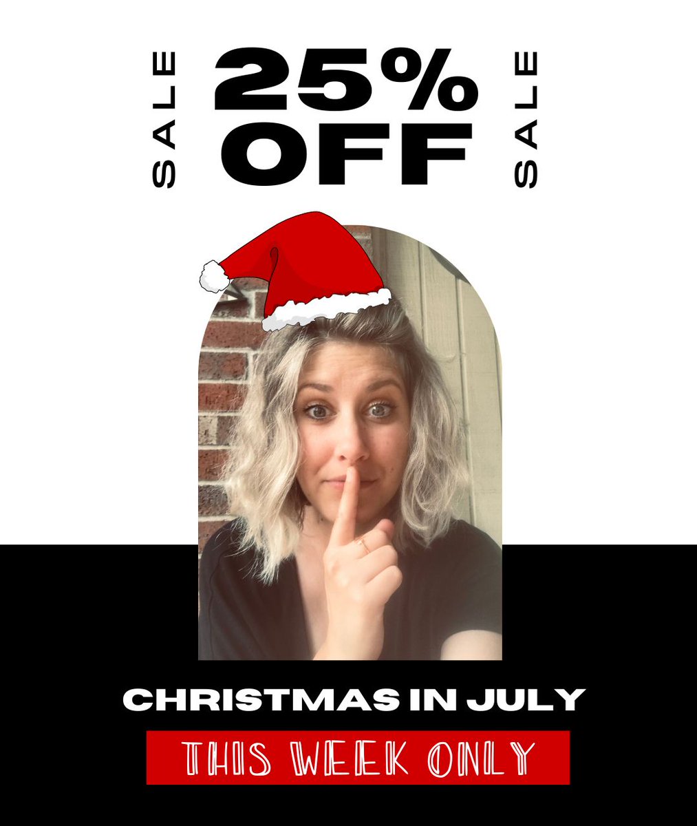 🎉 HUGE SALE GOING ON NOW! 🚀 
Take 25% OFF everything in the shop!⏳🔥 This week only, and no coupon needed. 🙌💸
🔗 Follow this link to shop the sale now! amysenter.com/shop/ 

#ChristmasinJuly #SaleAlert #Discount #LimitedTimeOffer #NoCouponNeeded #HappyShopping