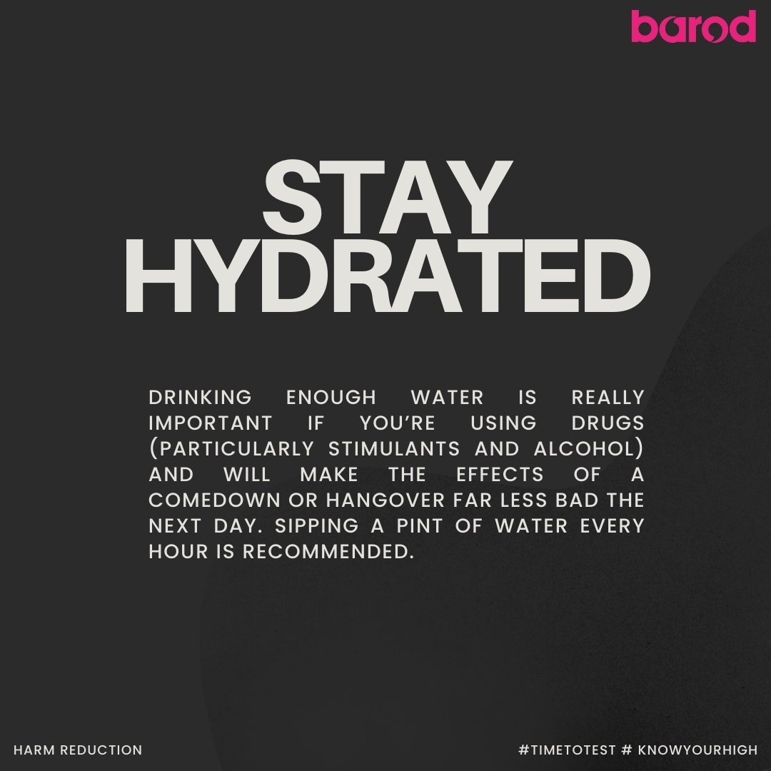 WeAreBarod's tweet image. Stay refreshed, sip water every hour💦 #StayHydrated 

👉 For more info, visit barod.cymru/KnowYourHigh

#KnowYourHigh #TimeToTest #DrugChecking #HarmReduction