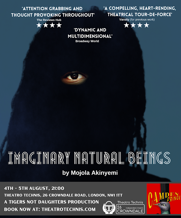 I am thrilled to be producing the beautiful 'imaginary natural beings' by <a href="/mojolaak/">Mojola 🧚🏿‍♀️</a> next week <a href="/TTechnis/">Theatro Technis @ 26 Crowndale</a> as part of <a href="/CamdenFringe/">Camden Fringe</a> !

If any #REVIEWERS would like to come and see the show, please get in contact as we would love for you to see this exploratory piece of new writing.