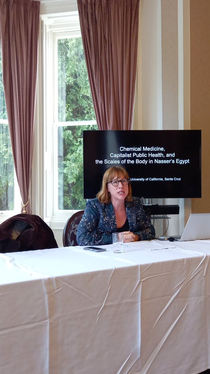 HealthscapesME's tweet photo. #healthscapes workshop closes with an exciting keynote by @jenniferlderr on urban biomedicine, capitalism and public health in Egypt in the second half of the 20th c. https://t.co/afNfYPi0Em