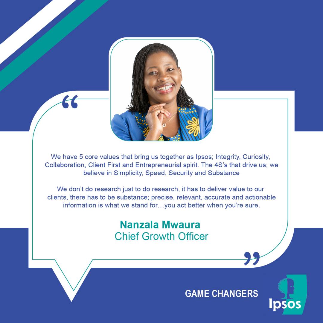 During our recent webinar, our Chief Growth Officer, Nanzala Mwaura, discussed at length the core values that define Ipsos. Missed it? Click the link below to listen to the discussion and learn more about our commitment to excellence. twitter.com/i/spaces/1yNxa…