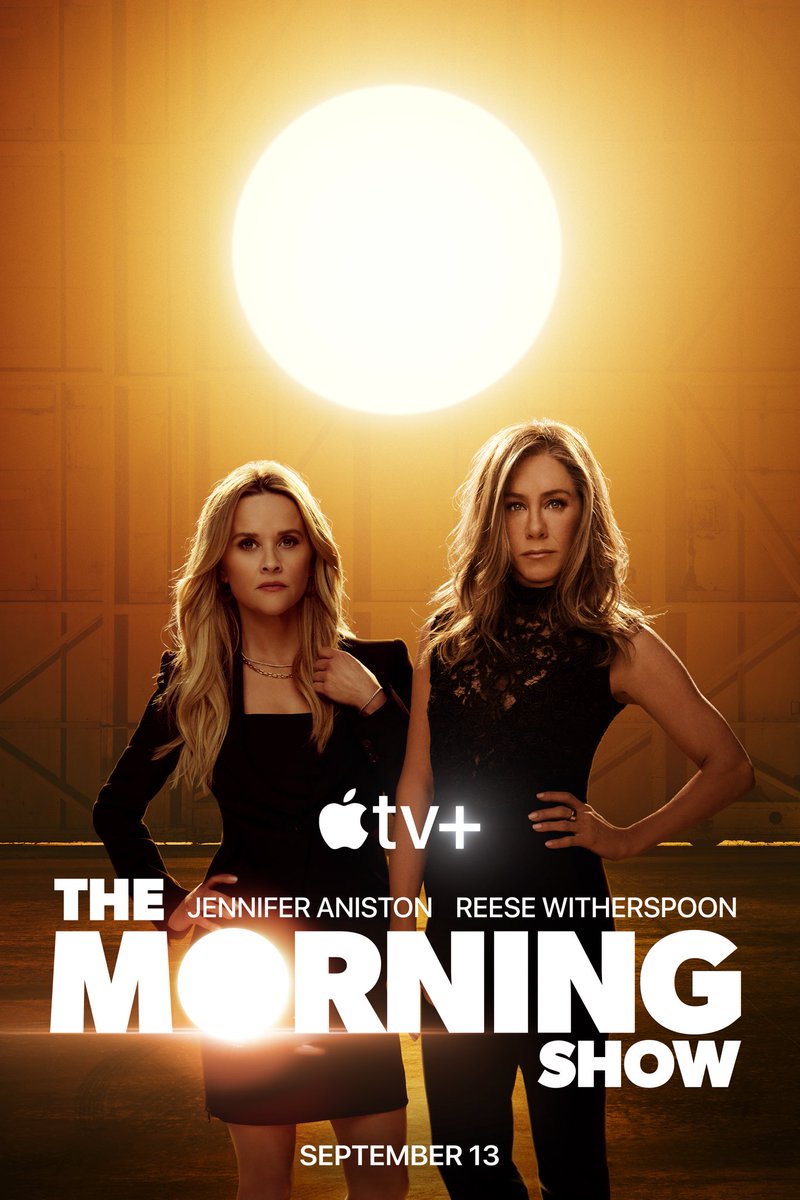AppleTVNewsHub's tweet photo. Here is the first poster for #TheMorningShow Season 3 starring #JenniferAniston and #ReeseWitherspoon.

The new season premieres September 13, on #AppleTV+ https://t.co/G1PTaMLwNi