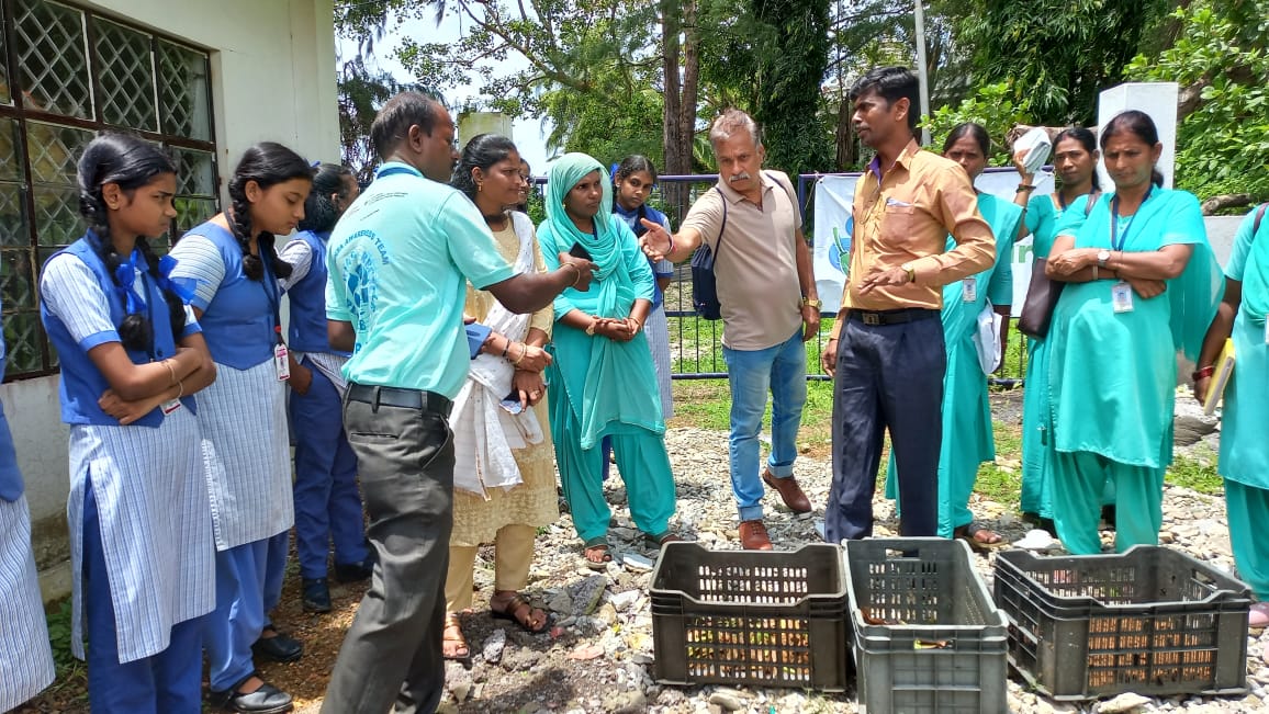 CleanUpPB's tweet photo. In order to elevate segregation in households, various activities have been carried out under #CleanupPortblair campaign. In continuation with which, Compositing was demonstrated to the students of RGT Public Vidhyala. @PBMC_ANI @SwachhBharatGov @giz_india
@CpreecEiacp https://t.co/xYtWztMjF0