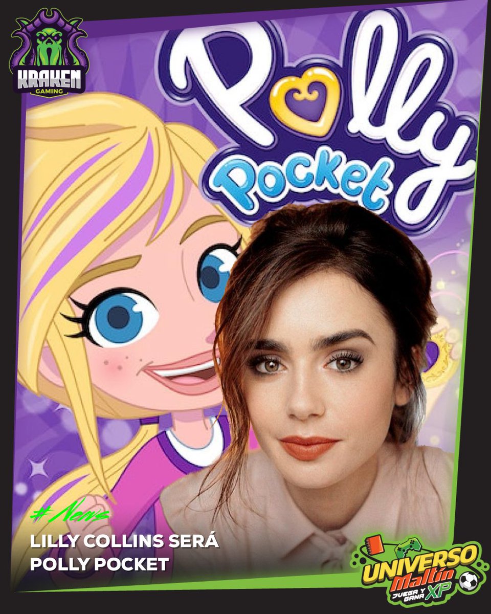 Kraken_Geeked's tweet photo. Es oficial, #LillyCollins será la encargada de dar vida a #PollyPocket en la esperada película live action de la icónica muñeca de #Mattel. 👱‍♀️💫 Dirigida por la talentosa #LenaDunham (#AHS), este emocionante proyecto promete traernos una nueva y mágica aventura al cine. https://t.co/6Acyf9qEAH