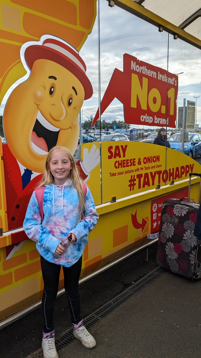 WhoLindsey's tweet photo. @MrTaytoNI We need a Prawn Cocktail bus stop to greet us at @BELFASTCITY_AIR when we arrive home home for the summer. Here's Prawn Cocktail Barbie and @MrTaytoNI Ken. We choose City because of #MrTayto #busstop #PrawnCocktail1st #CheeseandOnion2nd #Bikers3rd #TaytoHappy #HomeHome https://t.co/NY9eFDKcFU
