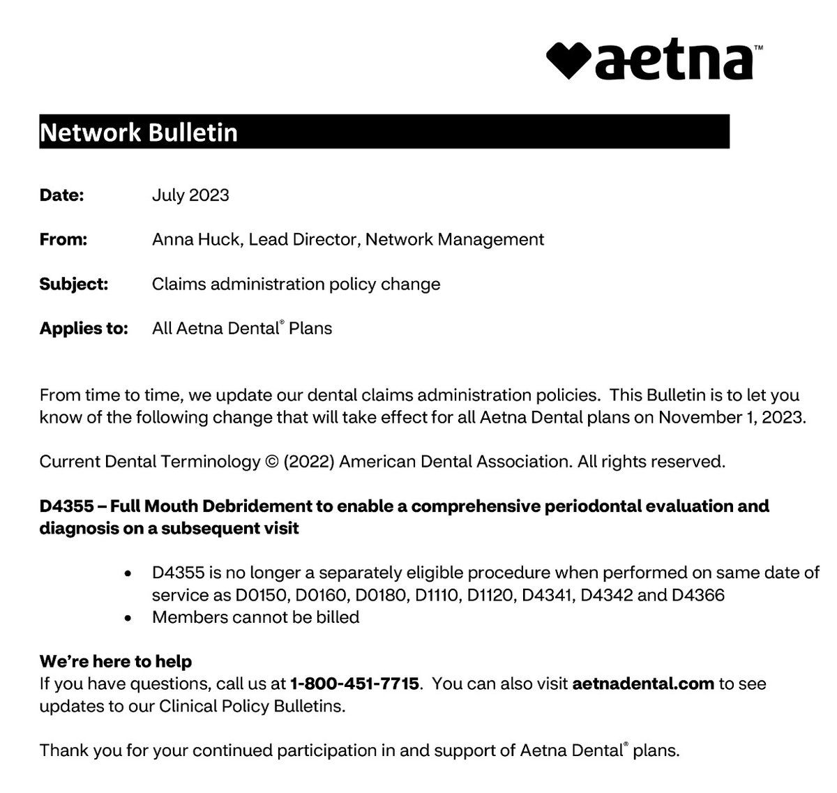 devdentofficial's tweet photo. An Aetna update will go live on November 1, 2023. Remember, it is important to remember that when billing medical insurance, you must always prove the "why" of treatment. Not sure how to do that? Our Imagn team can help! schedule a call today! https://t.co/OKP7b6mpnK https://t.co/mEpwIlTWUB