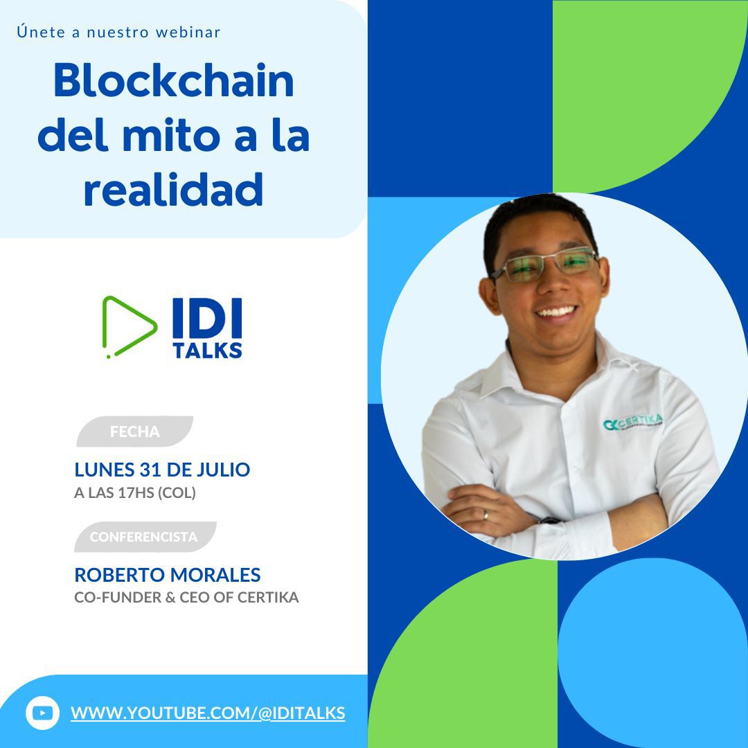 #SomosIDItalks 
Nuestro CEO participará en el webinar 002 de IDI TALKS.

¡Regístrate y comparte!
forms.gle/cjtHBNqfphLsZ7…