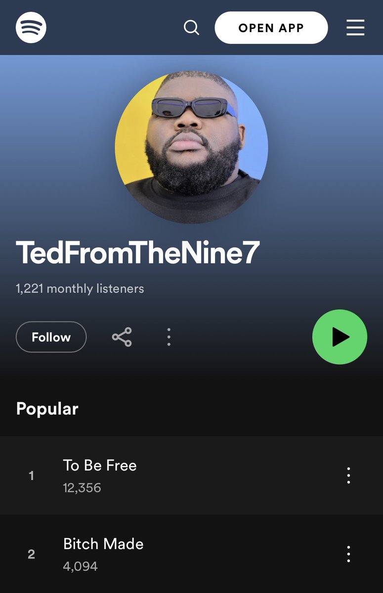 TedFromTheNine7's tweet photo. We on @Spotify too 

https://t.co/0pN3EneXNf https://t.co/FipCfymgqO