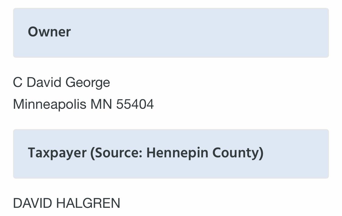 @h_pan3 from @h_pan3 in the @SWVoicesMPLS newsletter - there is now a new taxpayer name associated with the lyndale ave c david george property but regulatory services aren’t aware of a sale